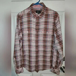 Marmot Double Layer Super Soft Lightweight Plaid Flannel Button-up Shirt M